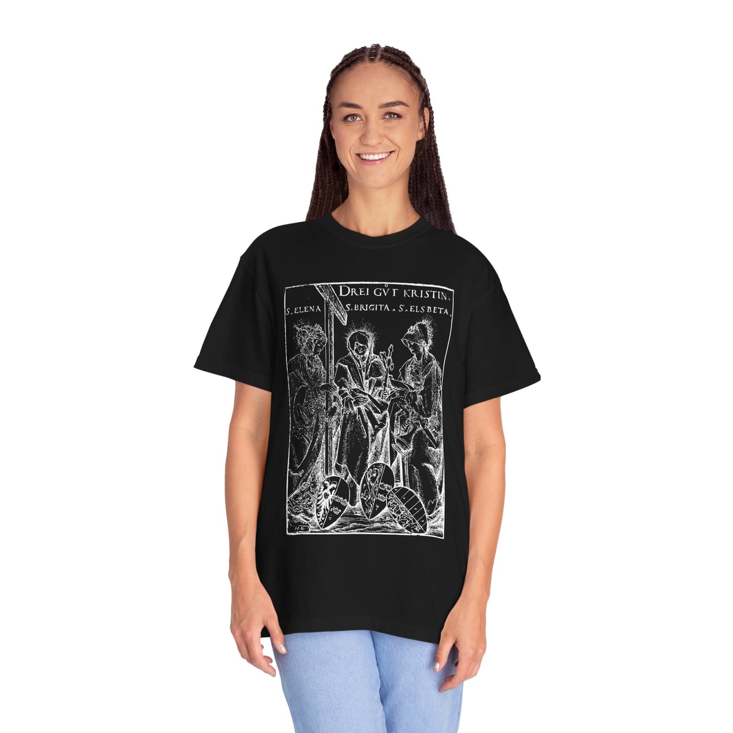 St. Helena | St. Bridgit | St. Elisabeth Woodcut Print T-Shirt