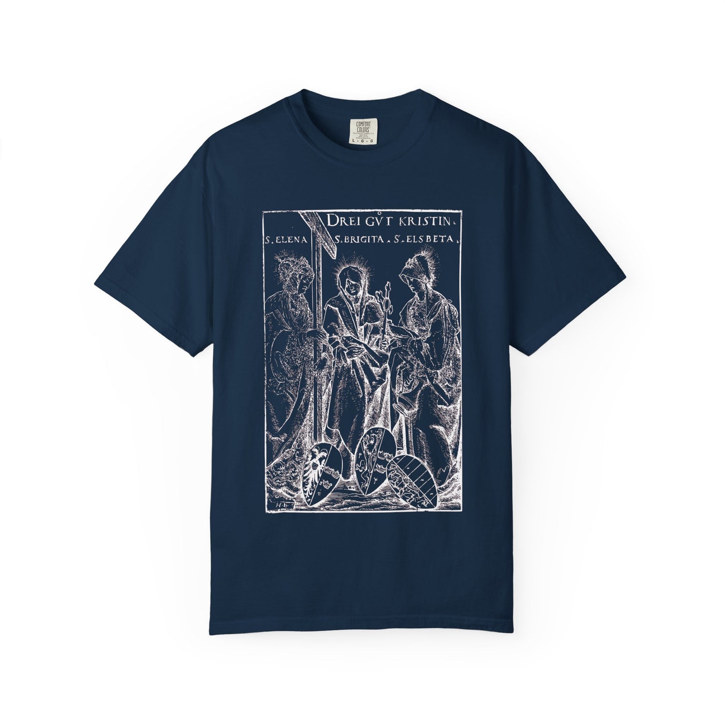 St. Helena | St. Bridgit | St. Elisabeth Woodcut Print T-Shirt