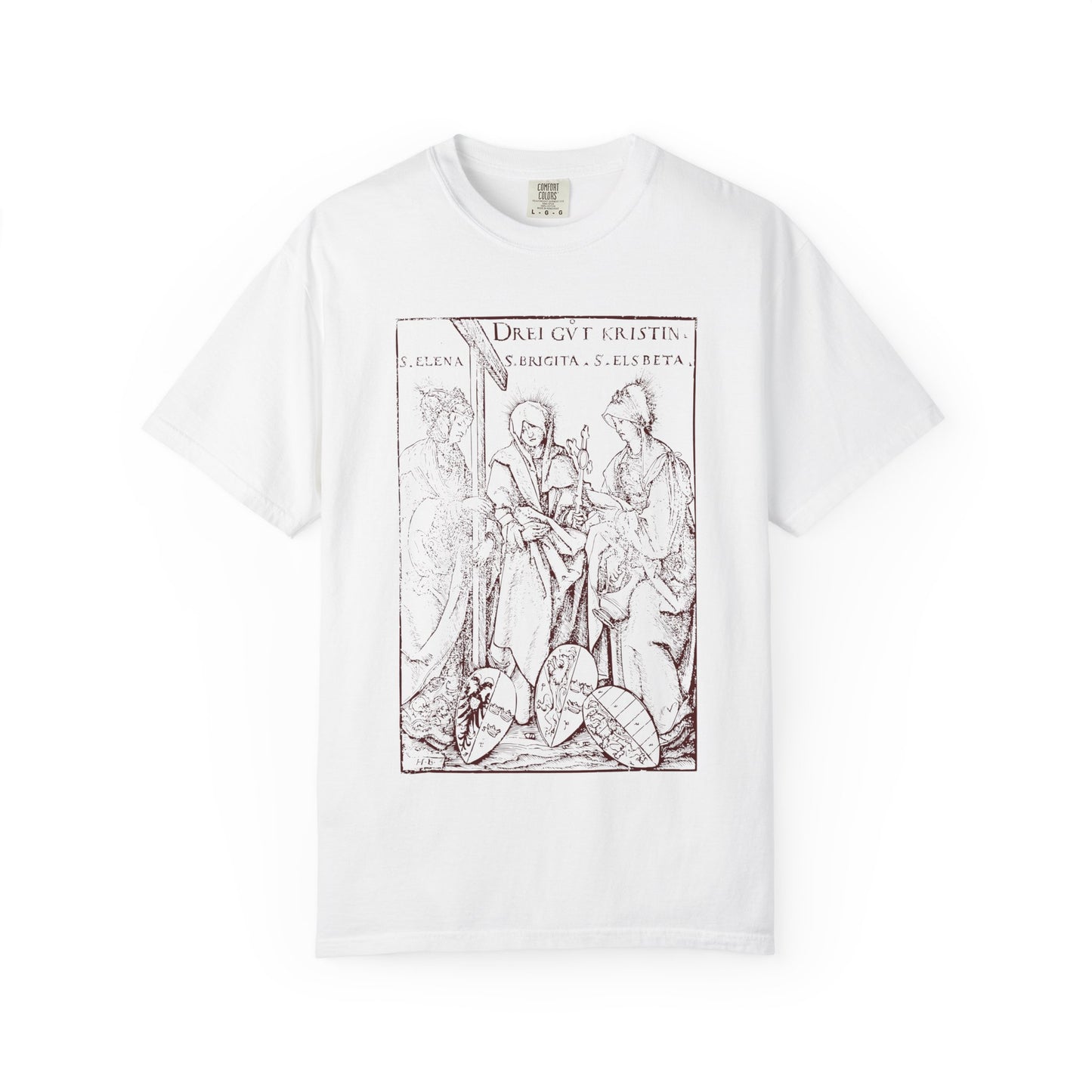 St. Helena | St. Bridgit | St. Elisabeth Woodcut Print T-Shirt