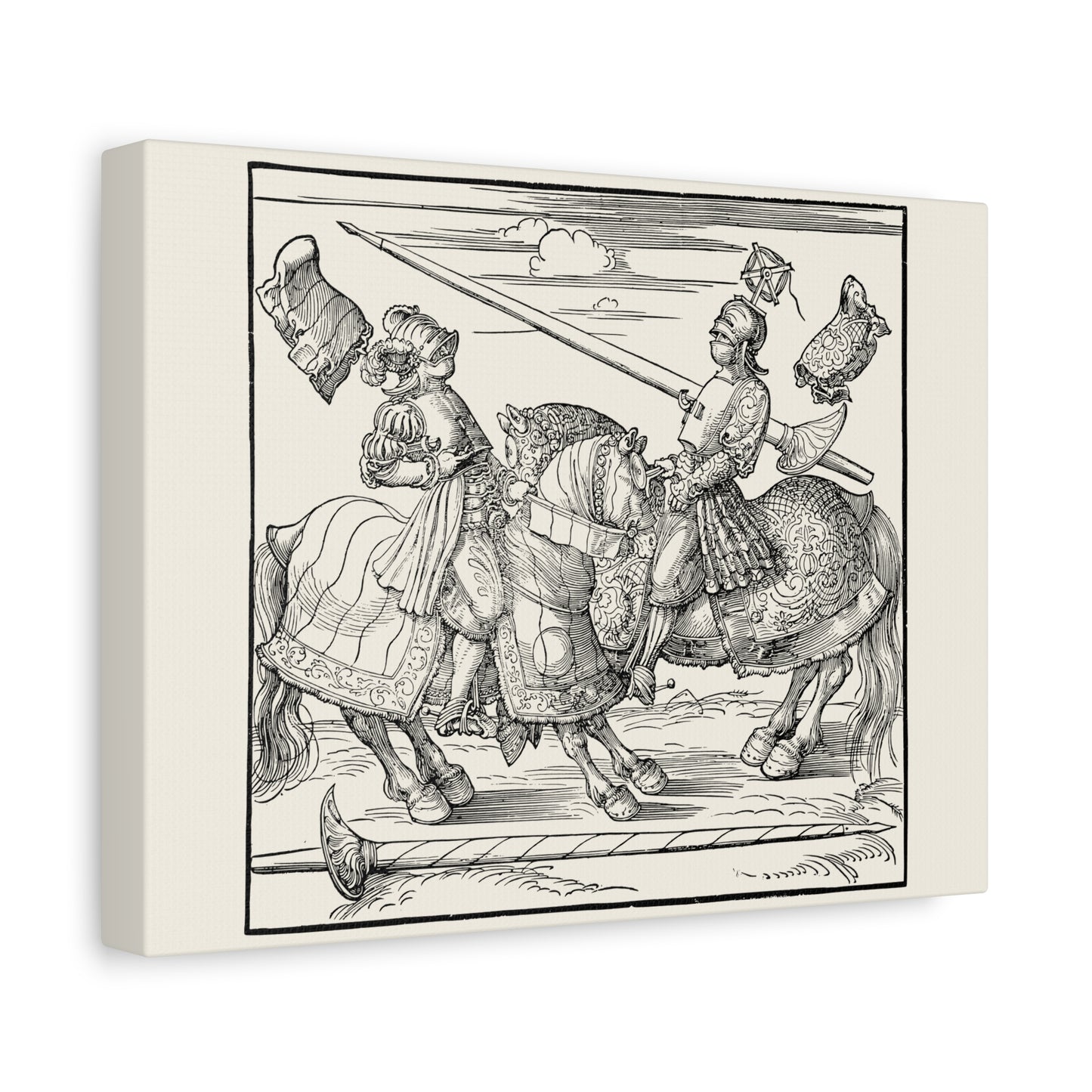 The Tournament on Horseback – Albrecht Dürer Canvas Print