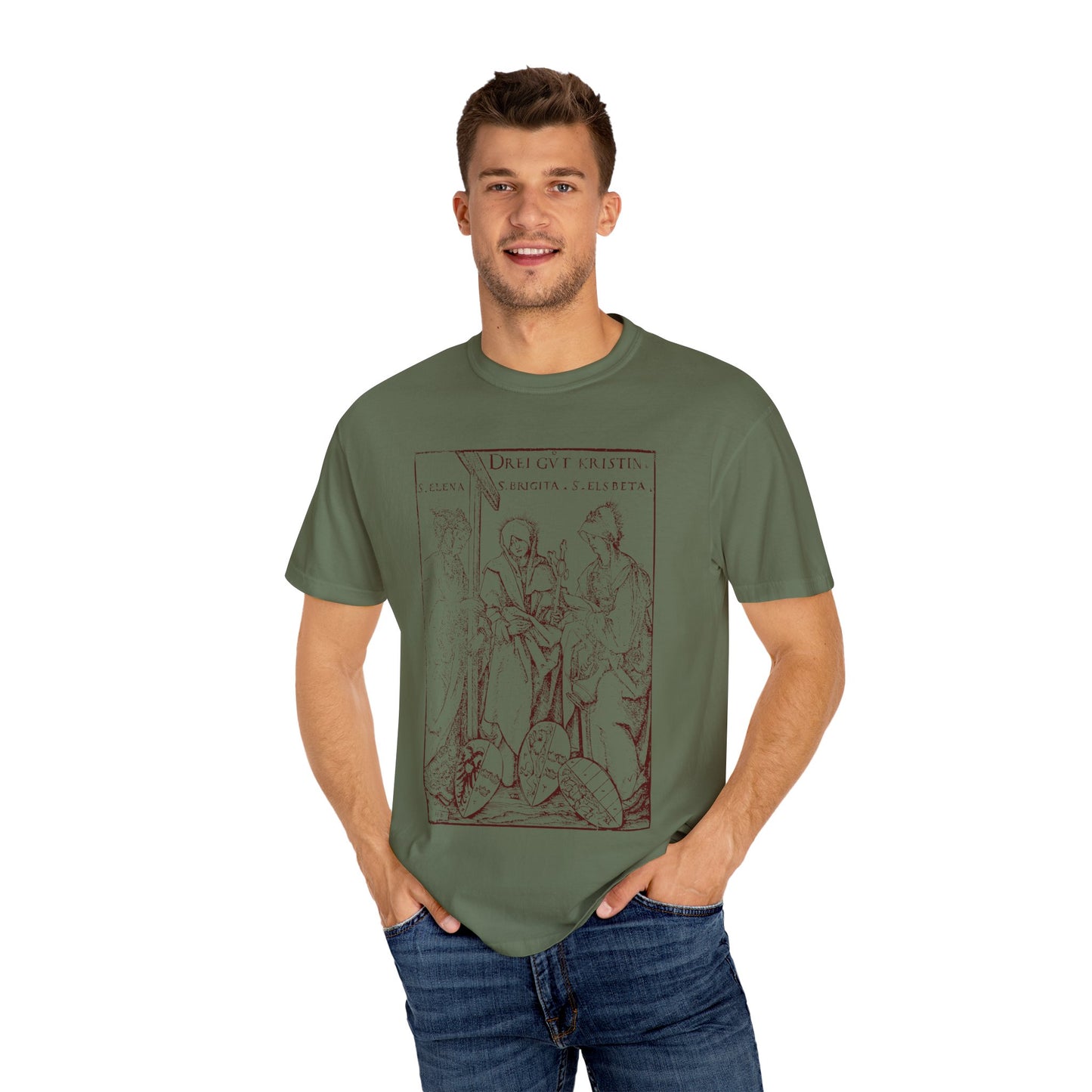 St. Helena | St. Bridgit | St. Elisabeth Woodcut Print T-Shirt