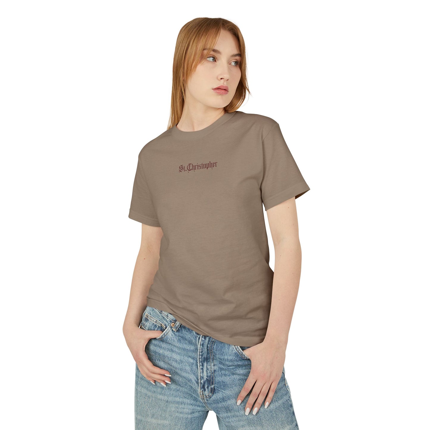 St. Christopher – Protector of Travelers Woodcut T-Shirt