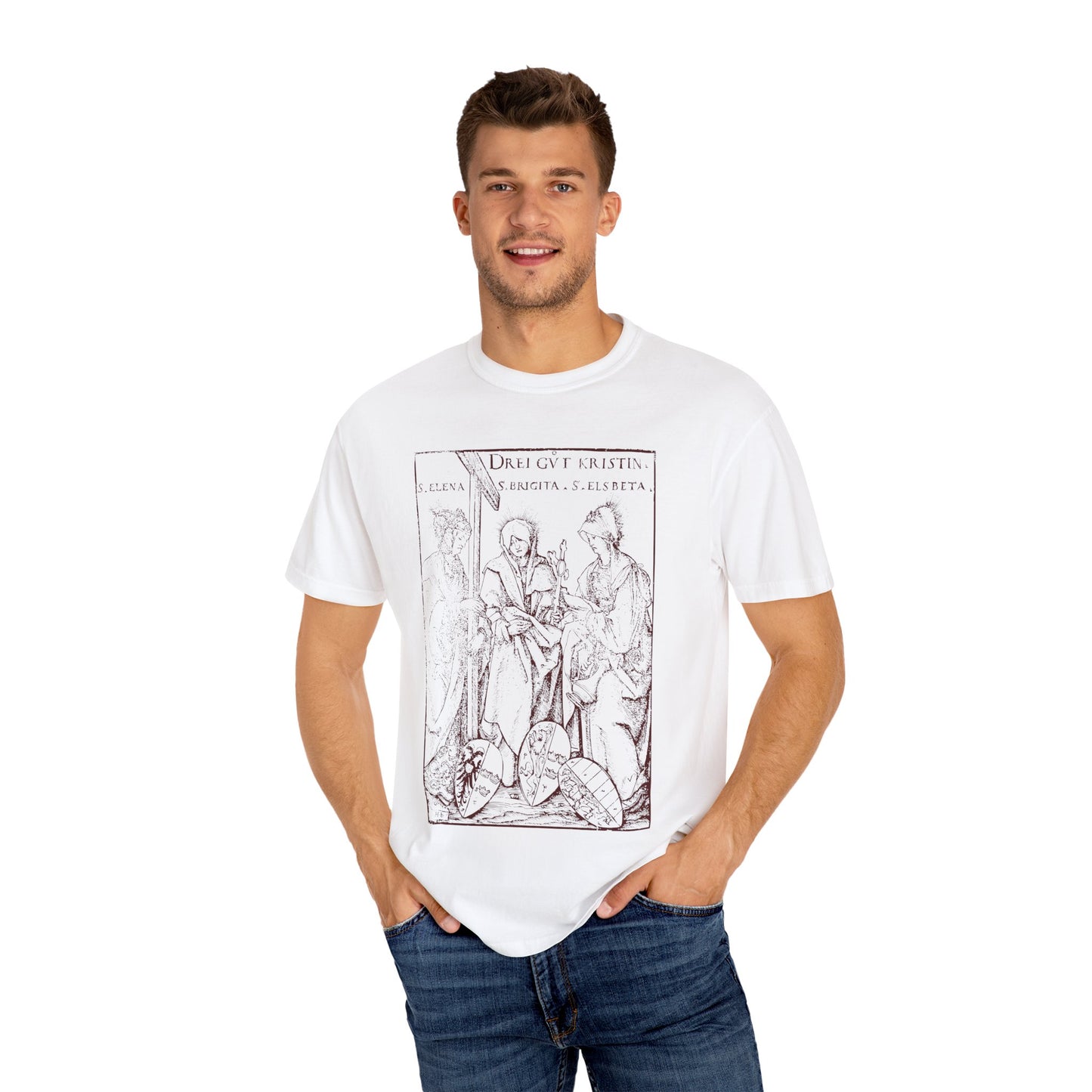 St. Helena | St. Bridgit | St. Elisabeth Woodcut Print T-Shirt