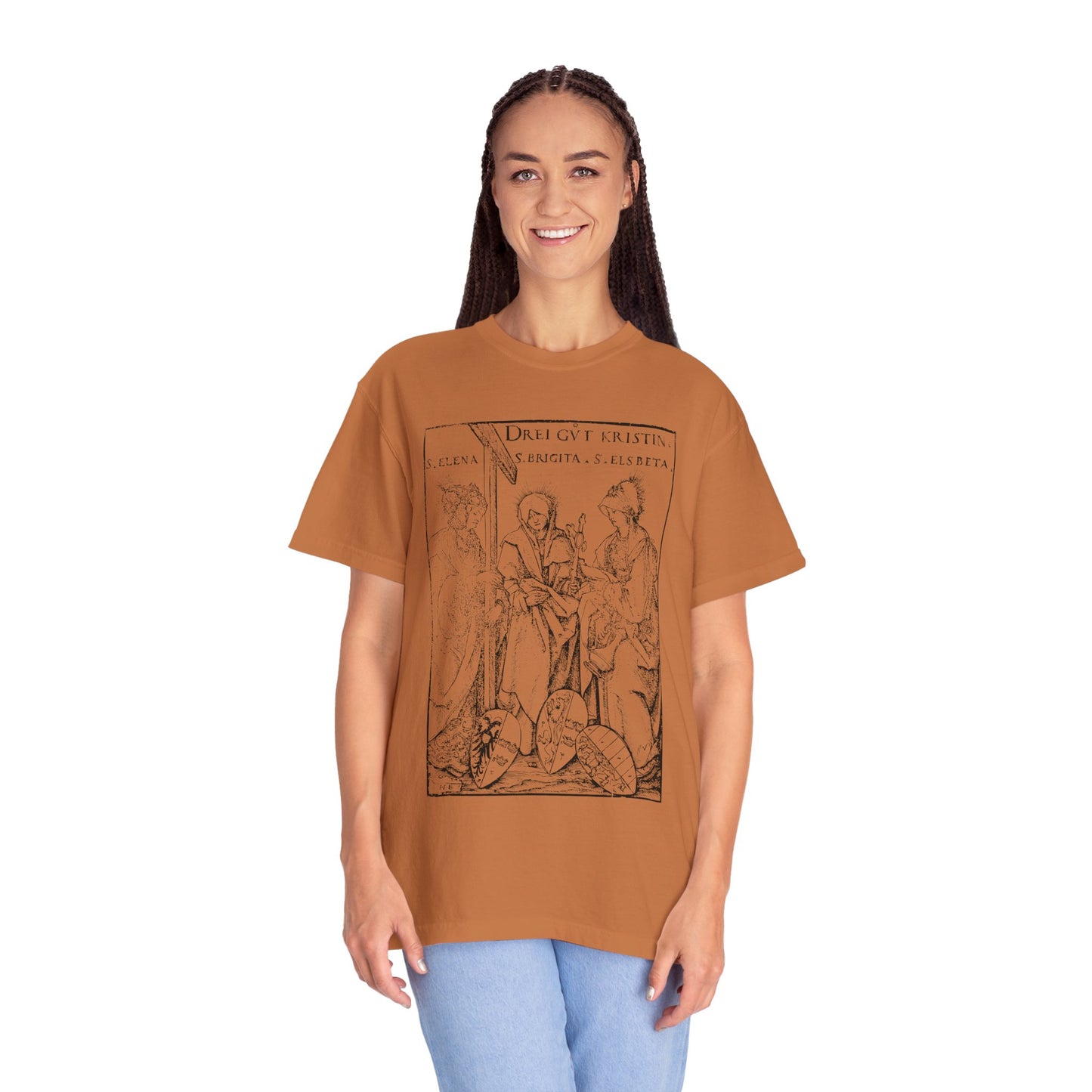 St. Helena | St. Bridgit | St. Elisabeth Woodcut Print T-Shirt