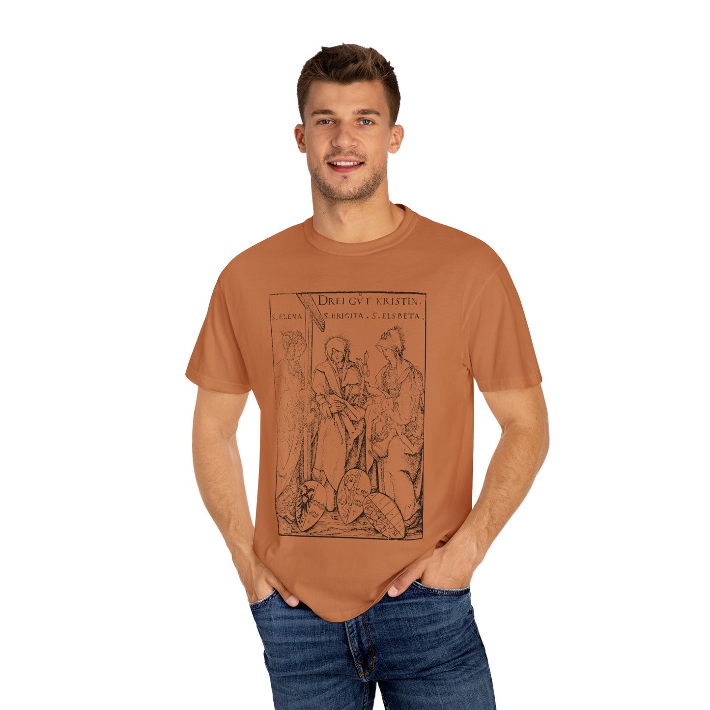 St. Helena | St. Bridgit | St. Elisabeth Woodcut Print T-Shirt