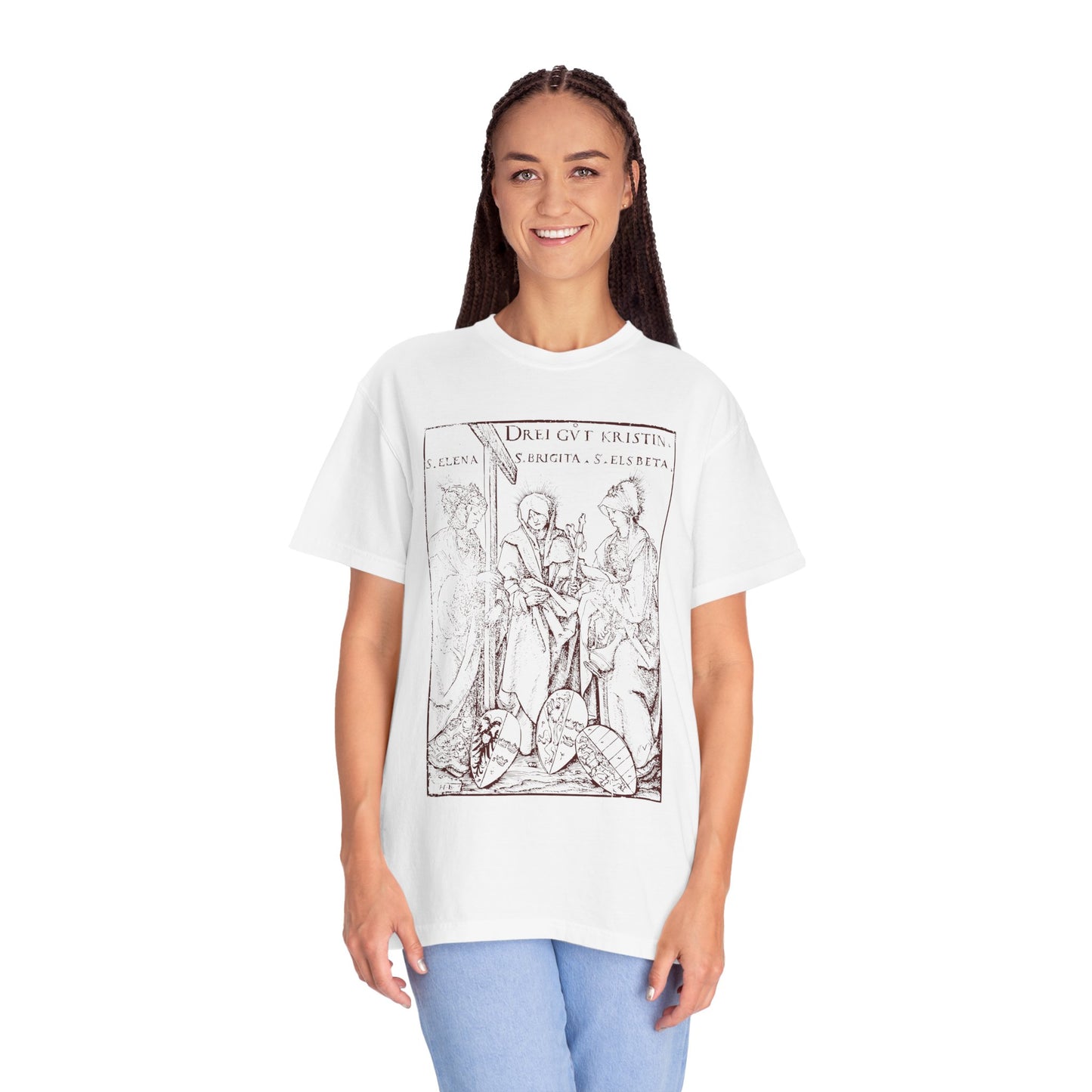 St. Helena | St. Bridgit | St. Elisabeth Woodcut Print T-Shirt