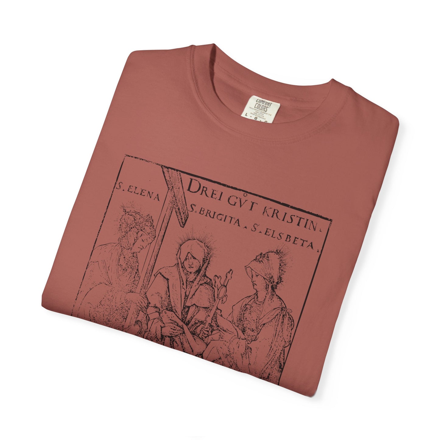 St. Helena | St. Bridgit | St. Elisabeth Woodcut Print T-Shirt