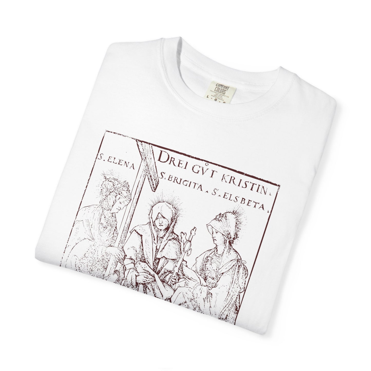 St. Helena | St. Bridgit | St. Elisabeth Woodcut Print T-Shirt