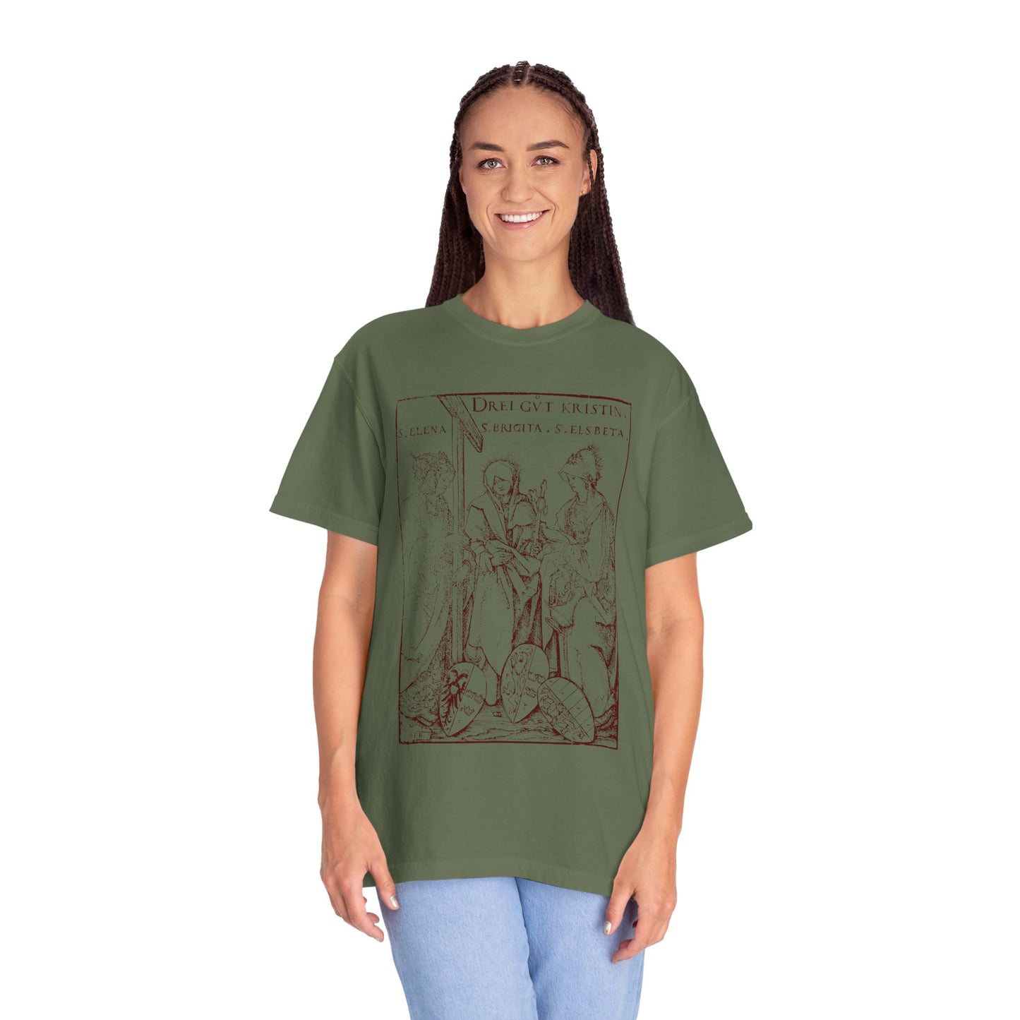St. Helena | St. Bridgit | St. Elisabeth Woodcut Print T-Shirt
