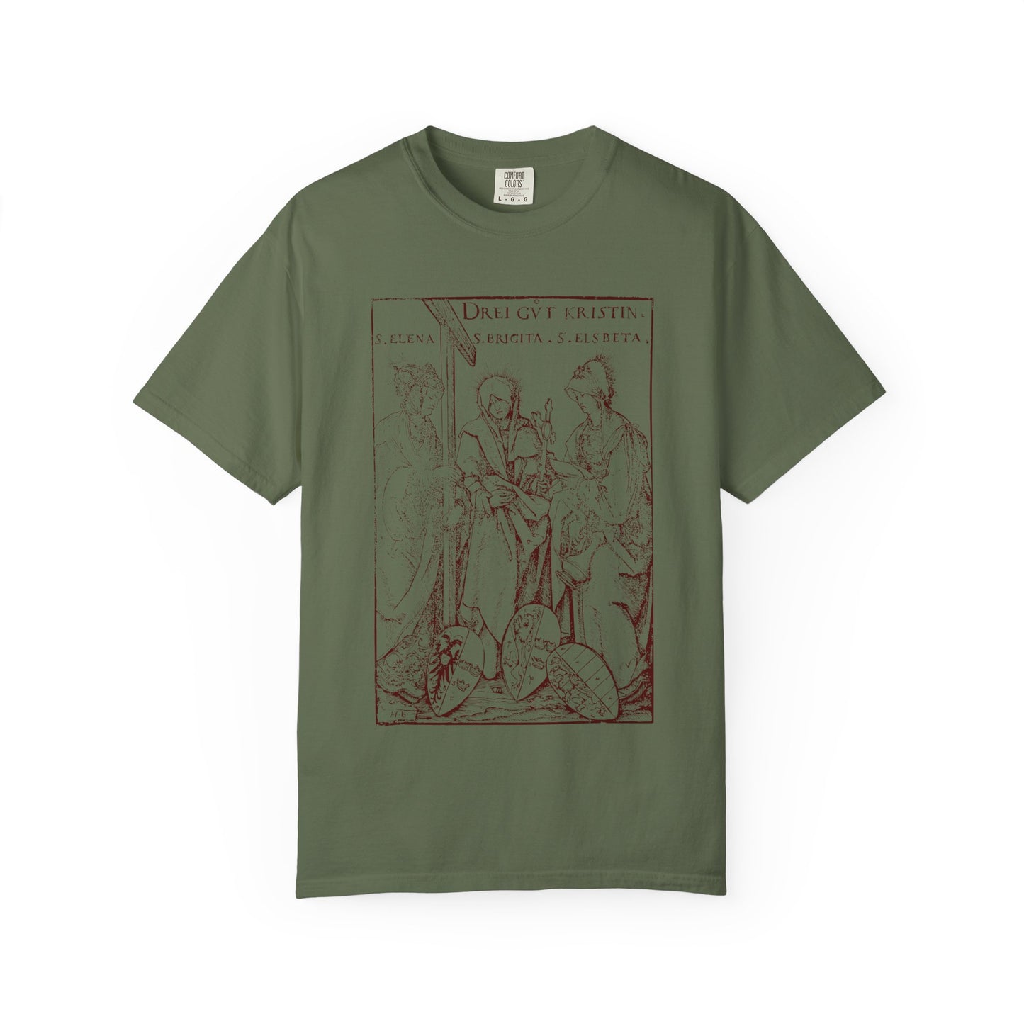 St. Helena | St. Bridgit | St. Elisabeth Woodcut Print T-Shirt