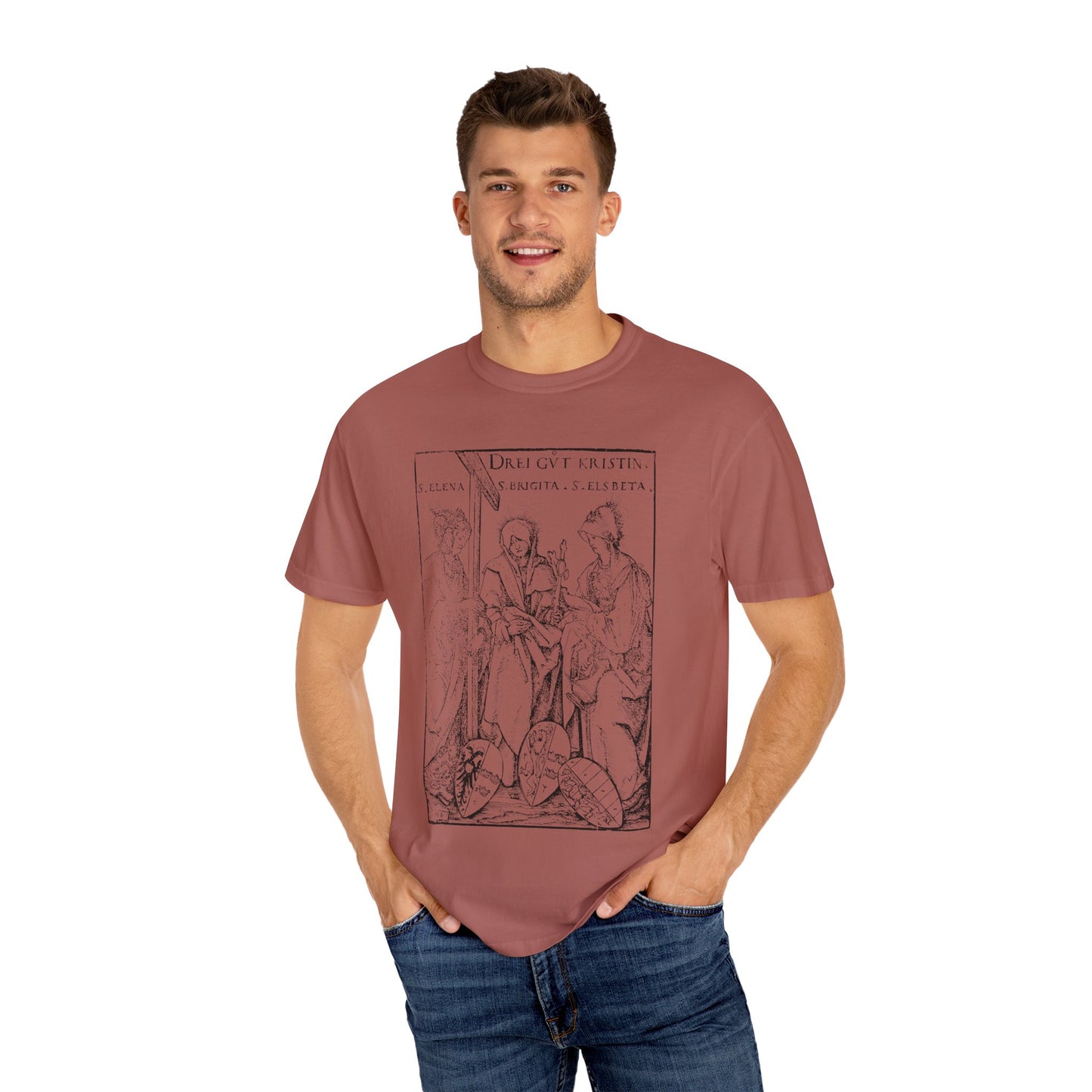 St. Helena | St. Bridgit | St. Elisabeth Woodcut Print T-Shirt