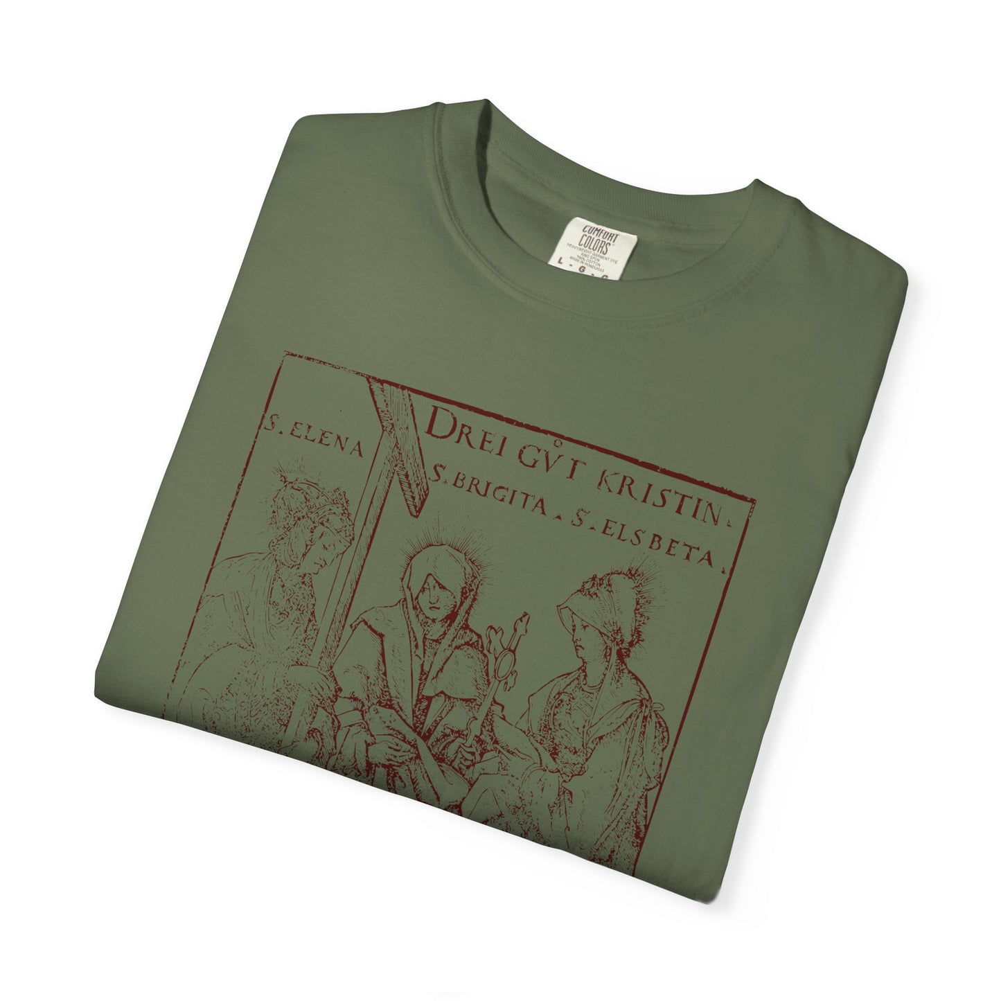 St. Helena | St. Bridgit | St. Elisabeth Woodcut Print T-Shirt