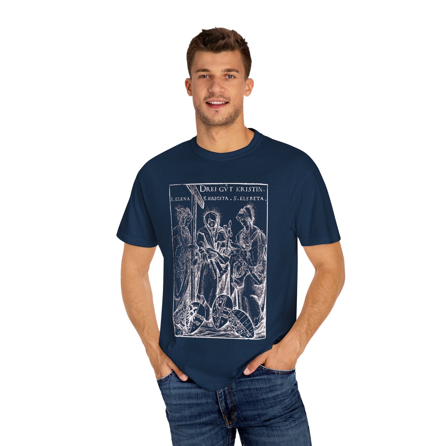 St. Helena | St. Bridgit | St. Elisabeth Woodcut Print T-Shirt