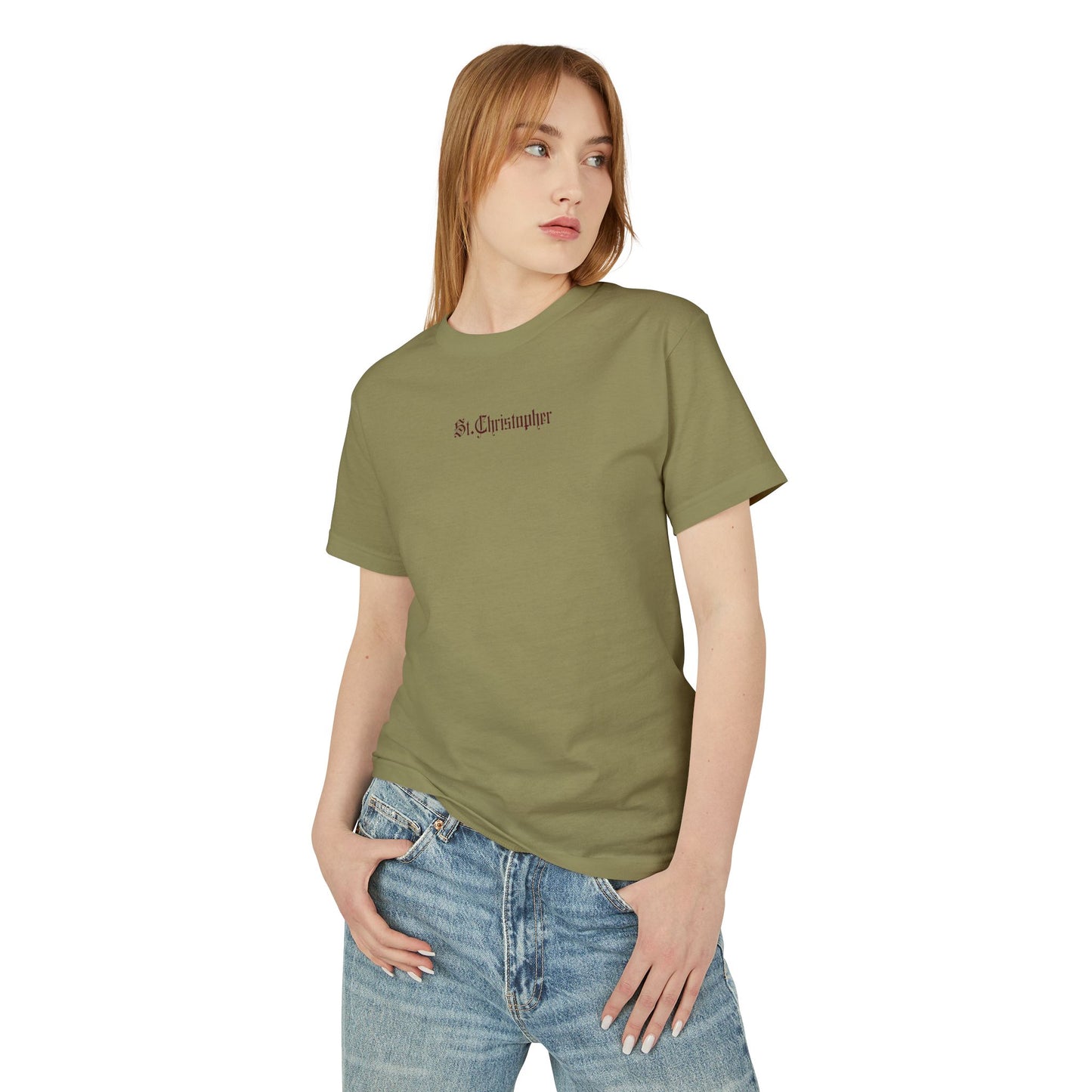 St. Christopher – Protector of Travelers Woodcut T-Shirt