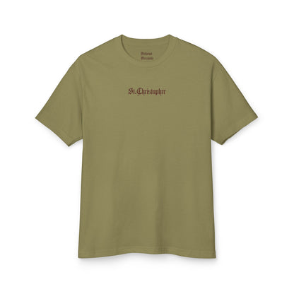 St. Christopher – Protector of Travelers Woodcut T-Shirt