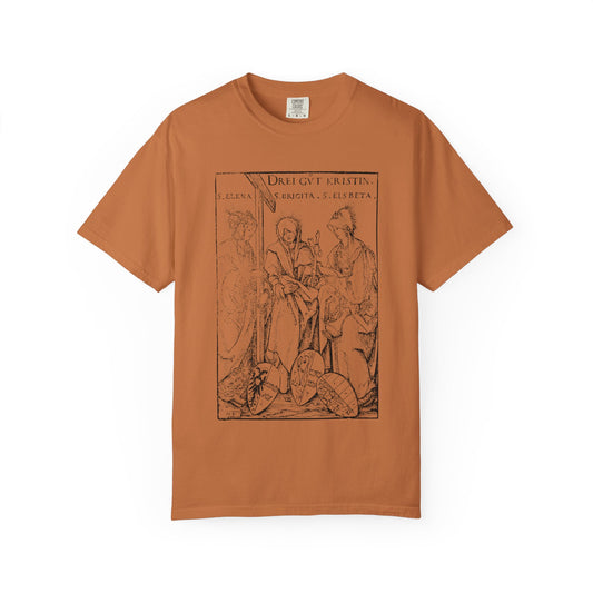 St. Helena | St. Bridgit | St. Elisabeth Woodcut Print T-Shirt