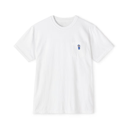 Pocket T-Shirt — Hand-Drawn Bearded Guy Graphic Tee