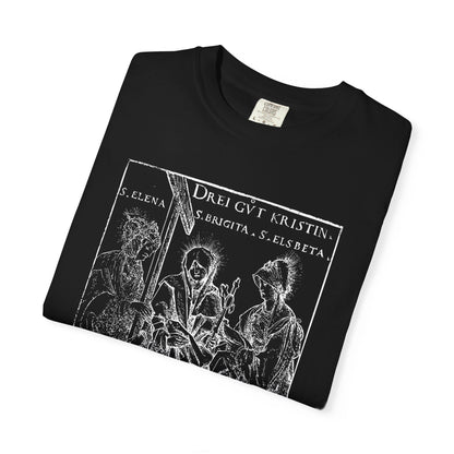St. Helena | St. Bridgit | St. Elisabeth Woodcut Print T-Shirt