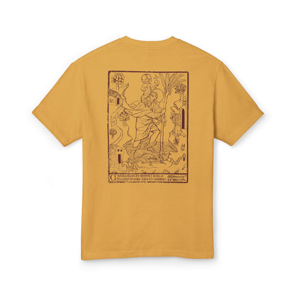 St. Christopher – Protector of Travelers Woodcut T-Shirt