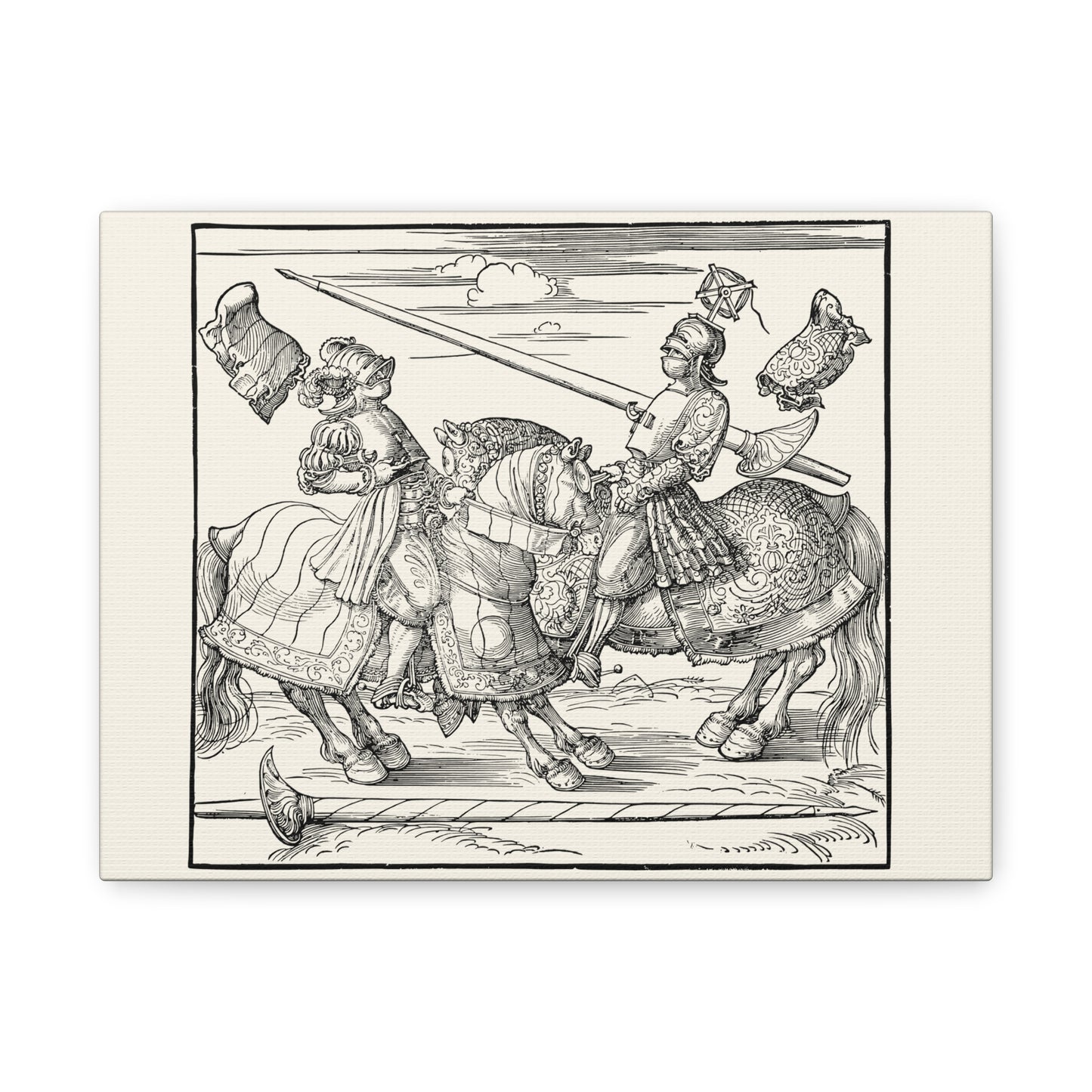 The Tournament on Horseback – Albrecht Dürer Canvas Print